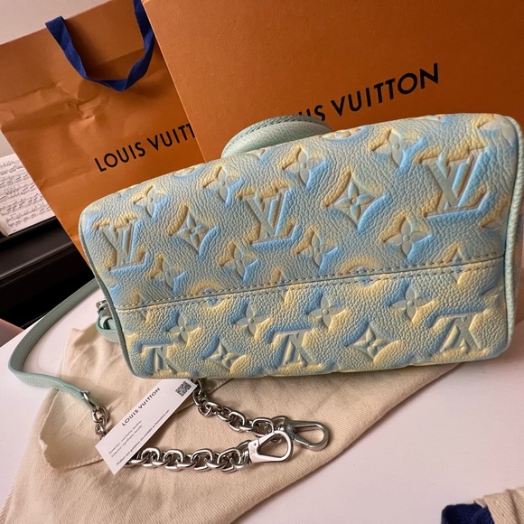 Louis Vuitton NWT BANDOULIÈRE stardust blue green empriente SPEEDY 20 - Picture 9 of 12